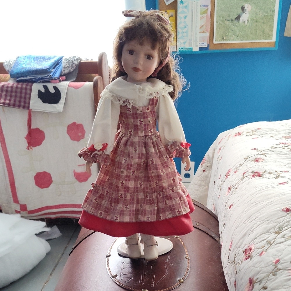 Classic Red and White Doll with Dress